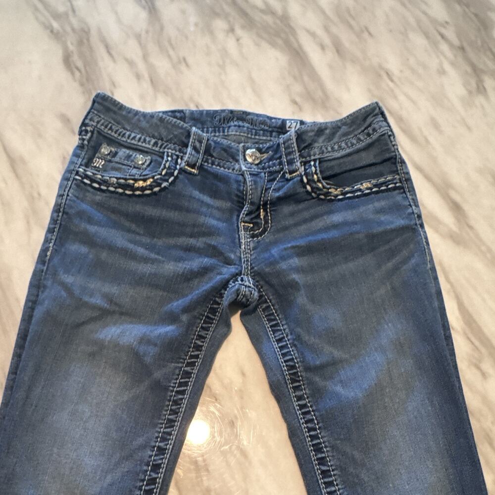 Miss Me Women's Blue Jean Signature Rise Bootcut Size 27 0222 - Picture 7 of 10
